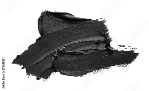 Texture of black crushed eyeliner or black acrylic paint