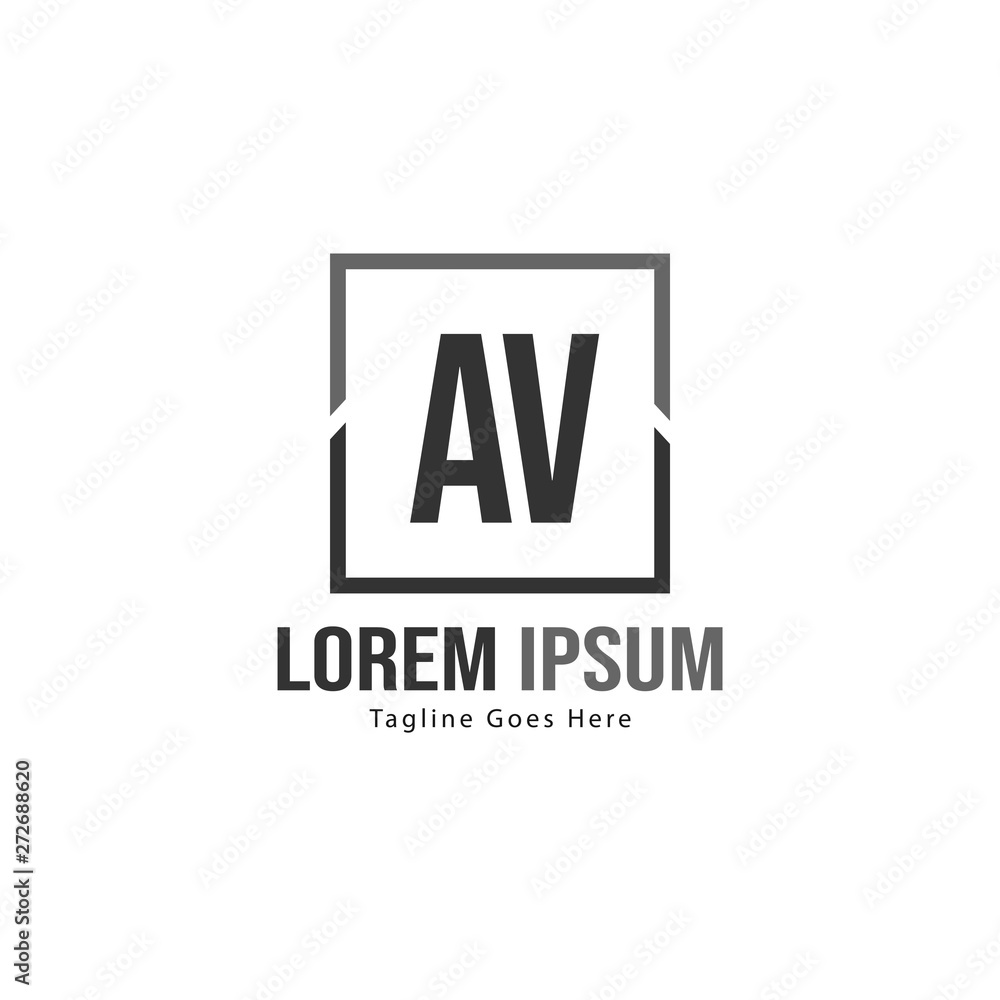 AV Letter Logo Design. Creative Modern AV Letters Icon Illustration AV Letter Logo Design. Creative Modern AV Letters Icon Illustration