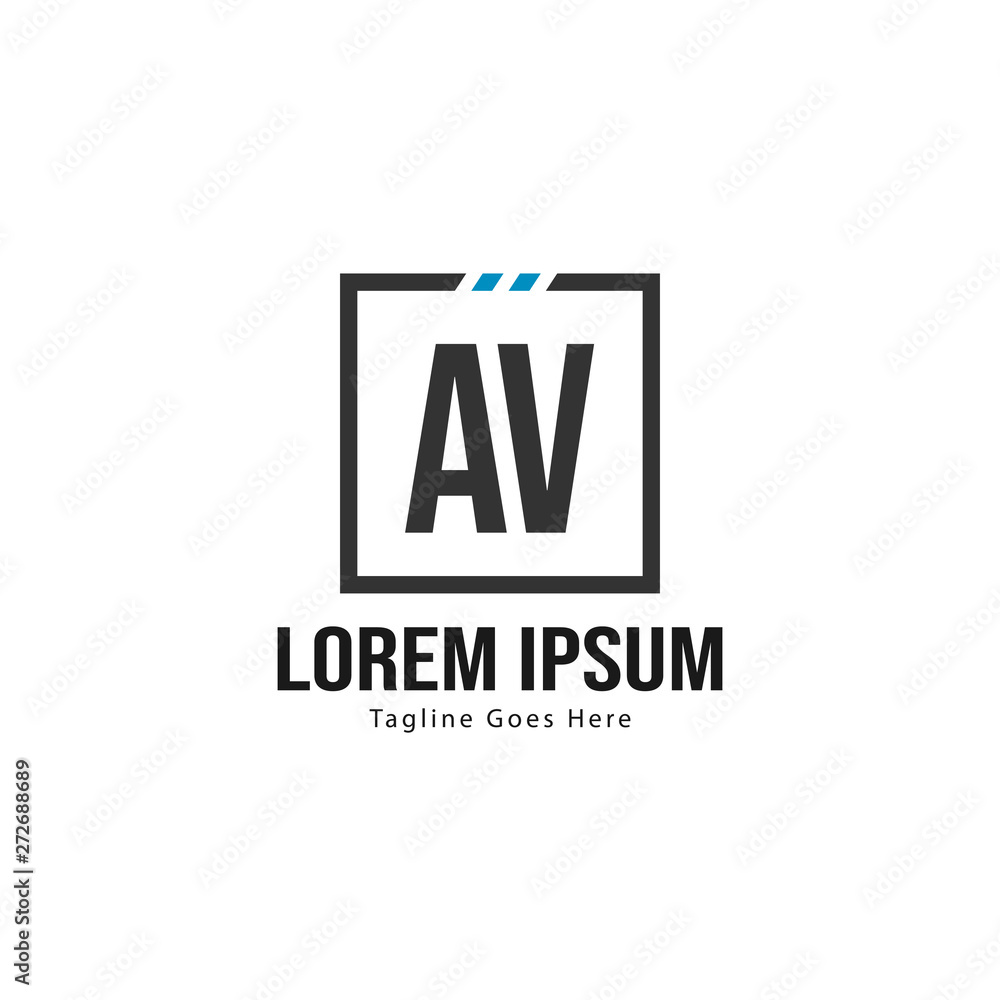 Fototapeta premium AV Letter Logo Design. Creative Modern AV Letters Icon Illustration