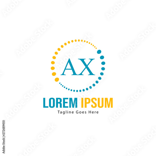 Free Download AX Letter Logo Design. Creative Modern AX Letters Icon Illustration - GFXLoad
