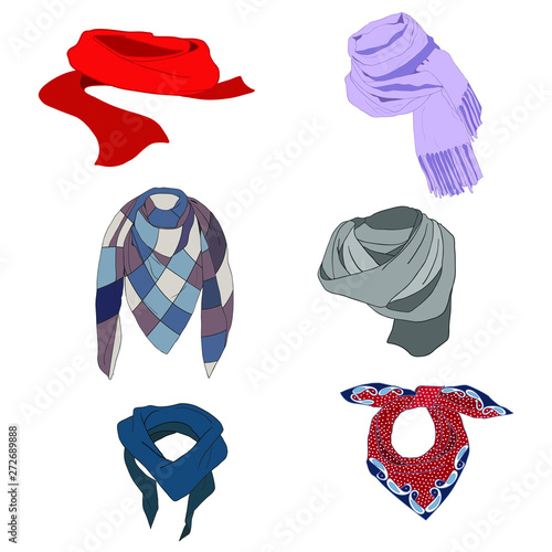 Set Modern Scarf  exclusive knots.