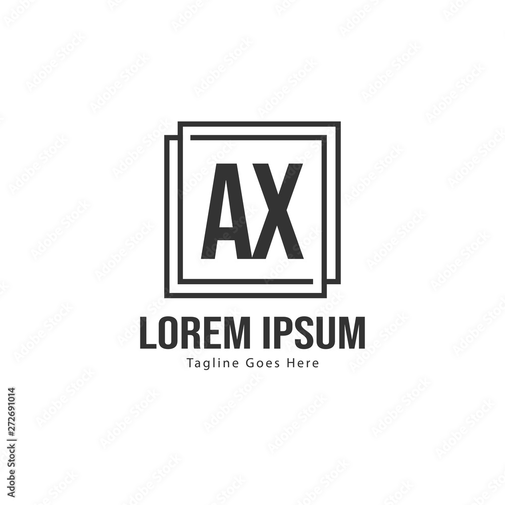 Obraz premium AX Letter Logo Design. Creative Modern AX Letters Icon Illustration