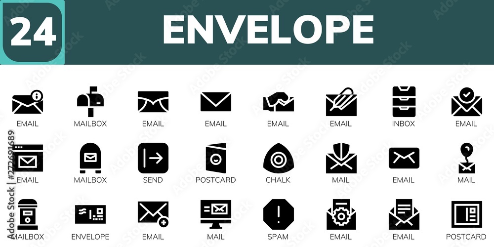 envelope icon set envelope icon set