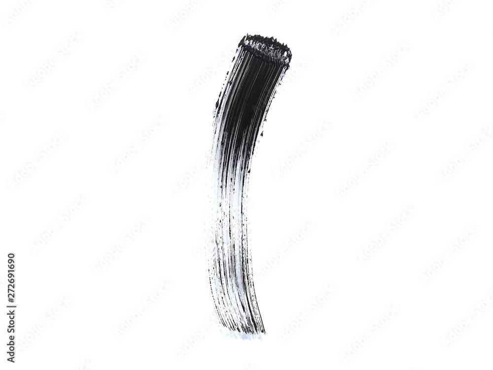 Black mascara brushstroke sample Black mascara brushstroke sample