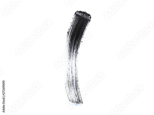 Black mascara brushstroke sample