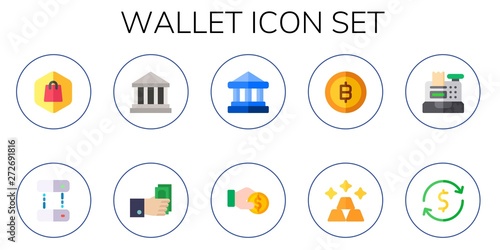 wallet icon set