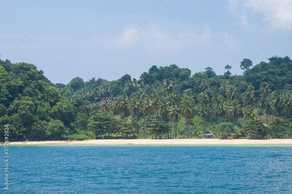 tropical island in the sea