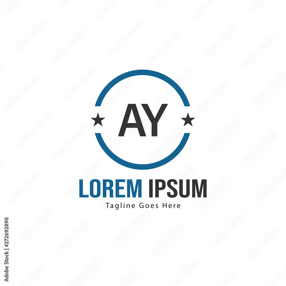 AY Letter Logo Design. Creative Modern AY Letters Icon Illustration AY Letter Logo Design. Creative Modern AY Letters Icon Illustration