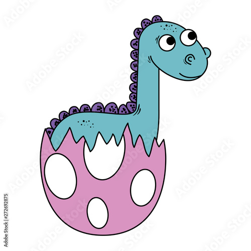 newborn diplodocus breaking the shell