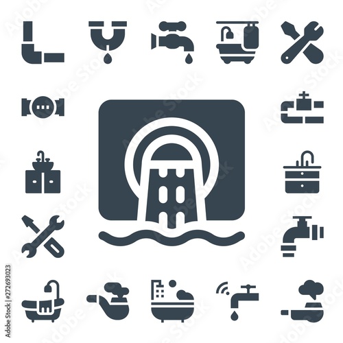 plumbing icon set