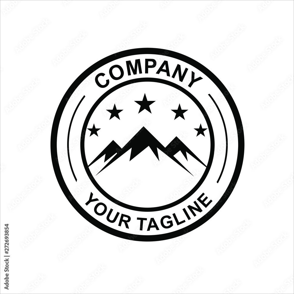 mountain logo vector, mountain vector, vintage logo, simple mountain logo
