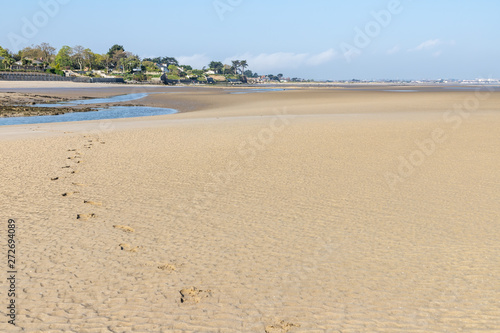 Houses and sand  in Burrow beach