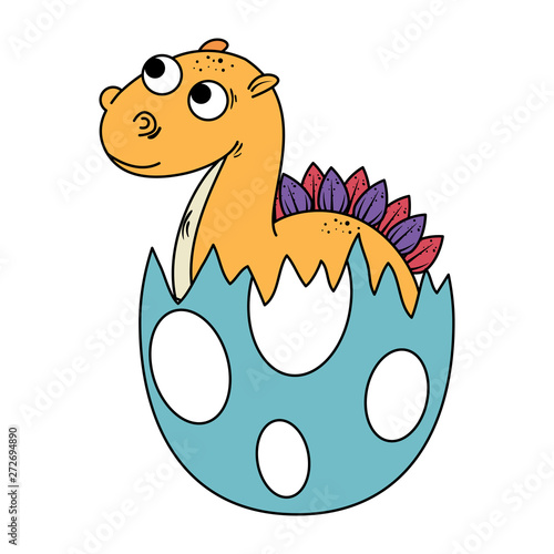 newborn diplodocus breaking the shell