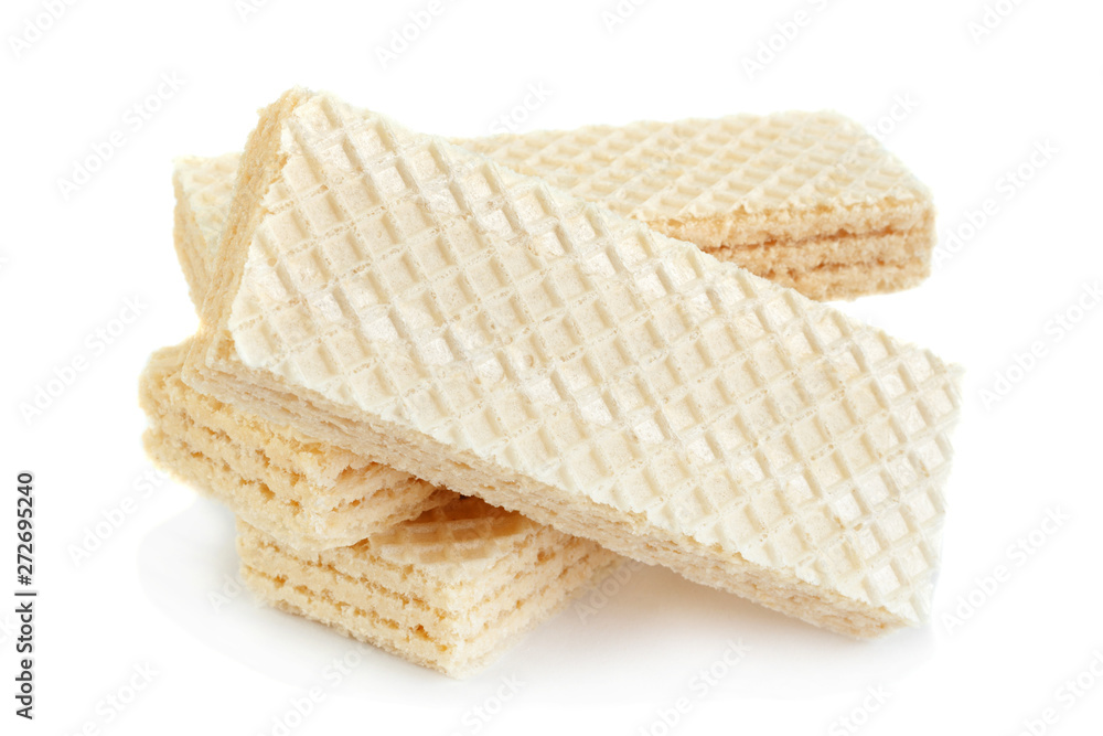 Wafers stick on white Wafers stick on white