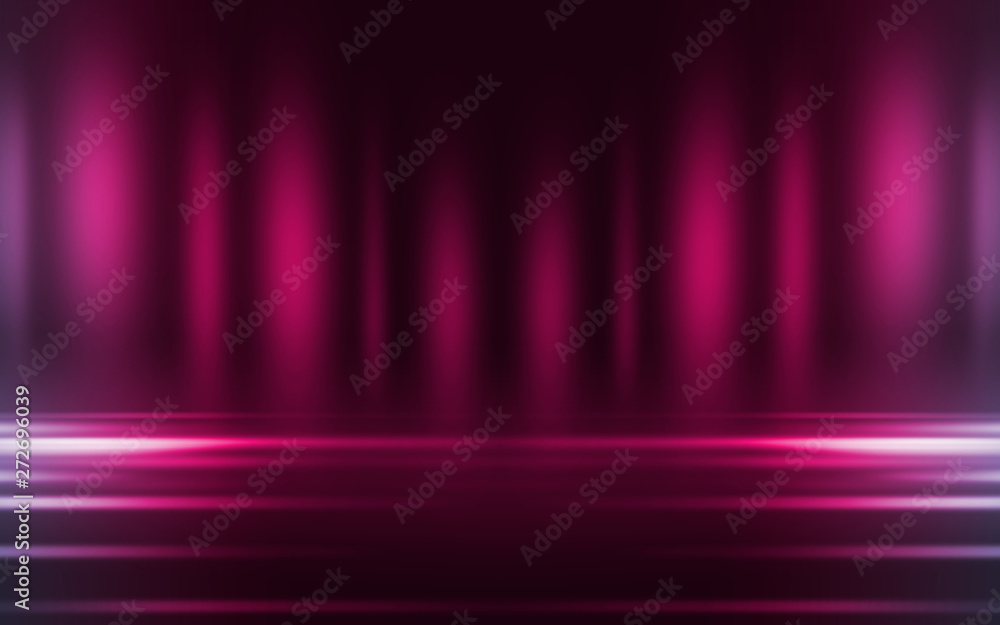 Empty background scene. Dark street reflection on wet asphalt. R Empty background scene. Dark street reflection on wet asphalt. R