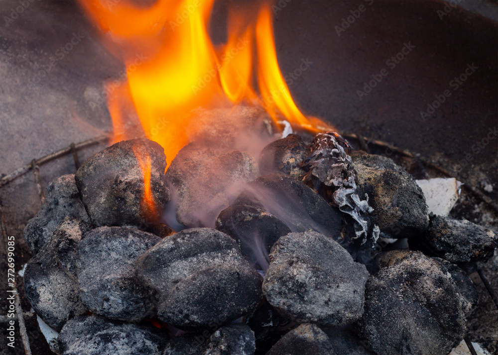 hot burning charcoal for barbecue hot burning charcoal for barbecue