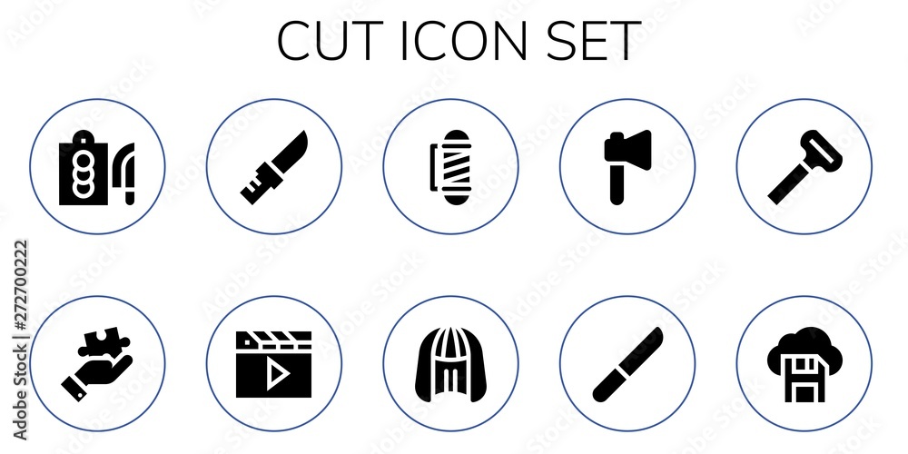 cut icon set cut icon set