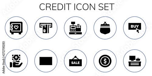 credit icon set