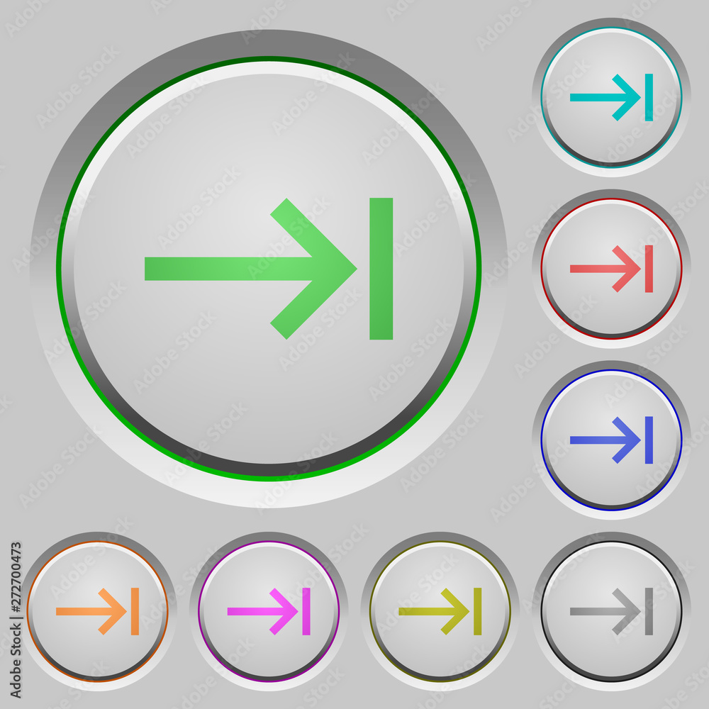 Keyboard tab push buttons