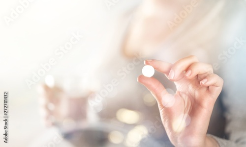 Pill in hand medication pill taking pain people water
