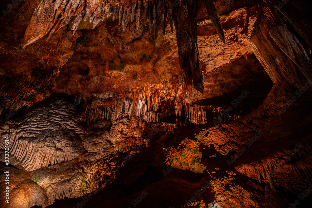 Cave stalactites, stalagmites, and other formations at Luray Caverns. VA. USA. Cave stalactites, stalagmites, and other formations at Luray Caverns. VA. USA.