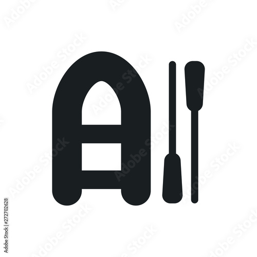 rubber boat  vector icon