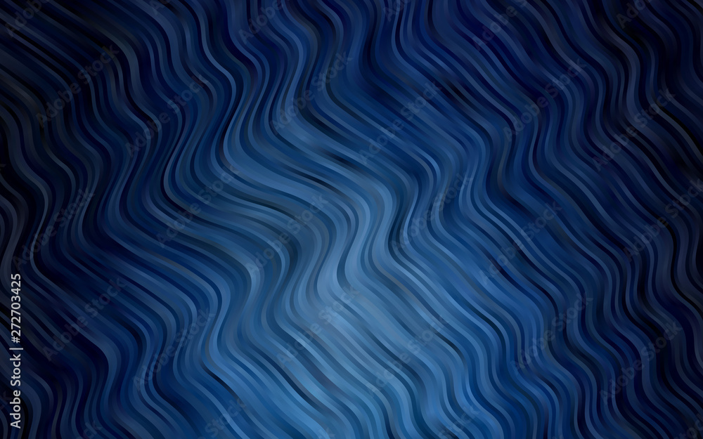 Dark BLUE vector template with lines, ovals. Dark BLUE vector template with lines, ovals.