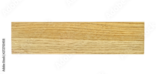 Wooden beam isolated on white background