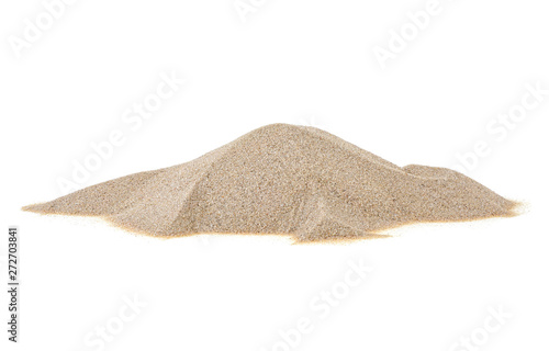 Fototapeta Naklejka Na Ścianę i Meble -  Pile desert sand dune isolated on a white background