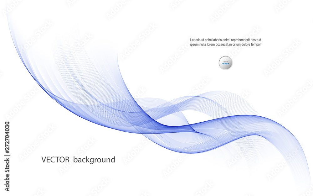 Vector abstract wave background. Blue transparent waves on white background. Vector abstract wave background. Blue transparent waves on white background.