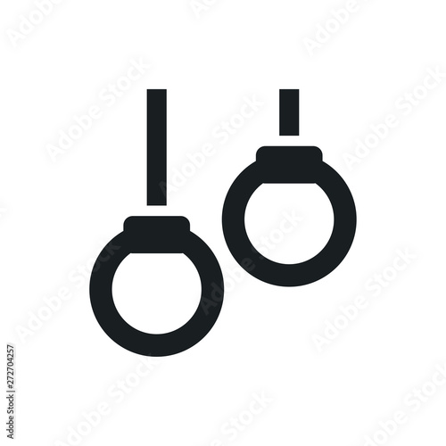 gymnast rings vector icon