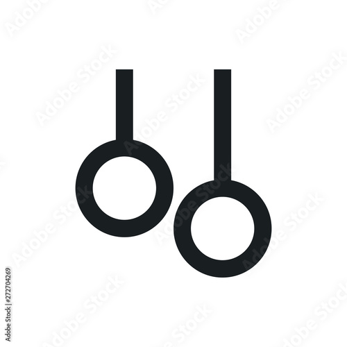 gymnast rings vector icon