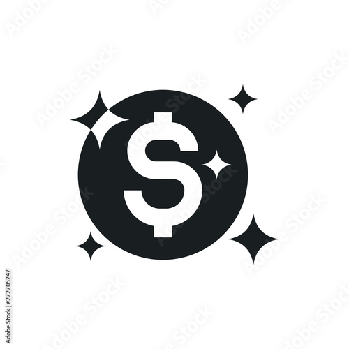 dollar shine vector icon