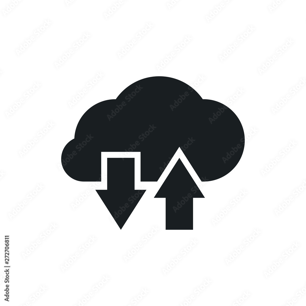 cloud exchange vector icon cloud exchange vector icon