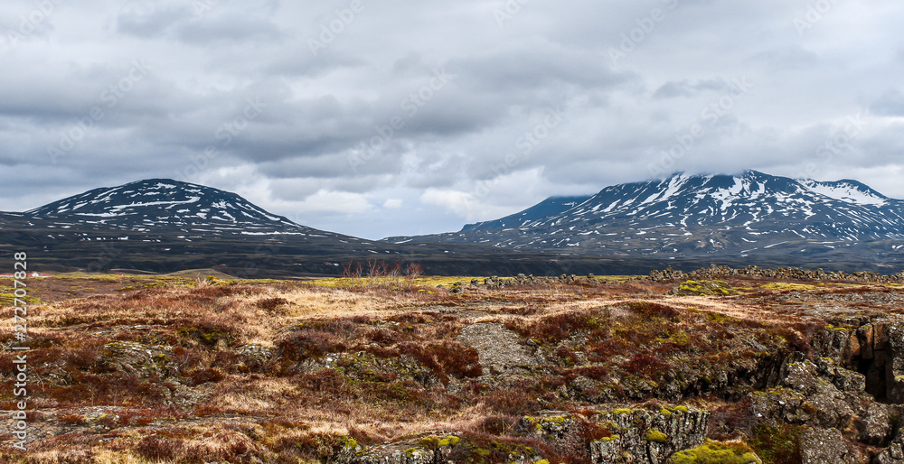 Icelandic landscape. Thingvellir - national park in southwestern Iceland.