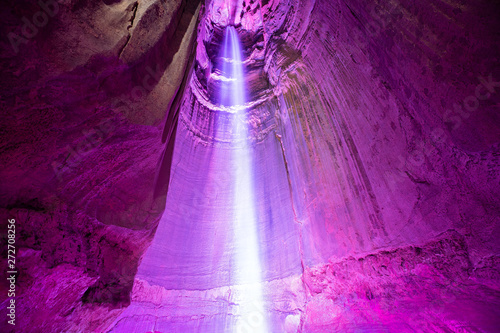 Ruby Falls. Waterfall in cave. Tennessee. USA. 