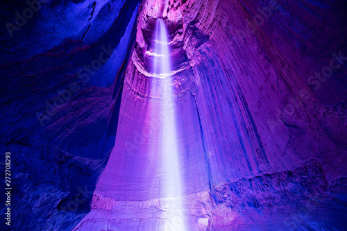 Ruby Falls. Waterfall in cave. Tennessee. USA. 