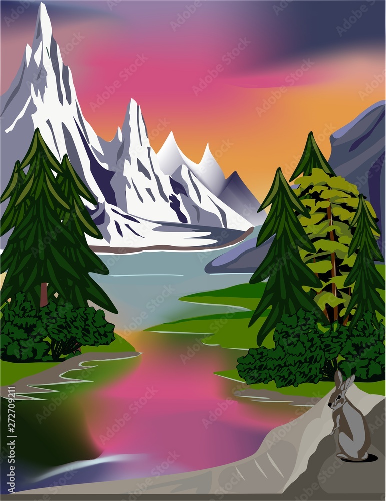 Landscape with trees vector design element for websites, blogs, advertisements, magazine, articles, flyers, posters, backgrounds, business cards, logo, and tri-folds Landscape with trees vector design element for websites, blogs, advertisements, magazine, articles, flyers, posters, backgrounds, business cards, logo, and tri-folds