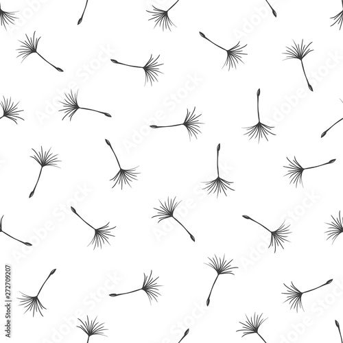 Fototapeta Naklejka Na Ścianę i Meble -  Seamless vector pattern of Dandelion Seeds