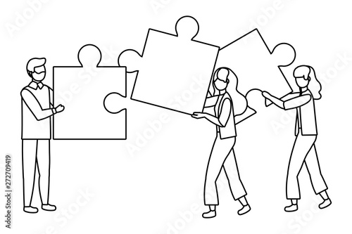 Businessman and businesswoman avatar design vector illustration