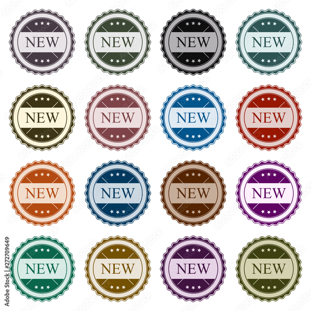 Lot de 16 étiquettes vintage et rétro pour nouveauté
