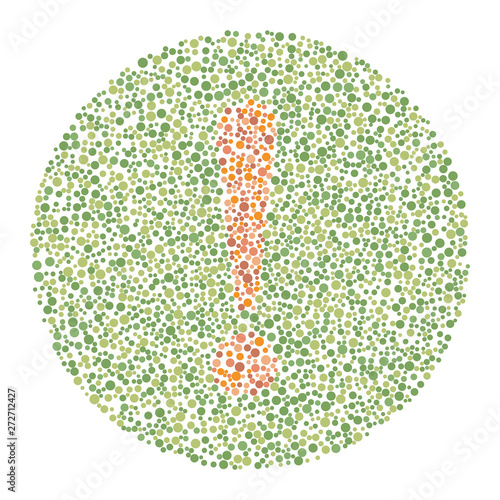 Daltonism Ishihara Test Red and Green Exclaim Sign