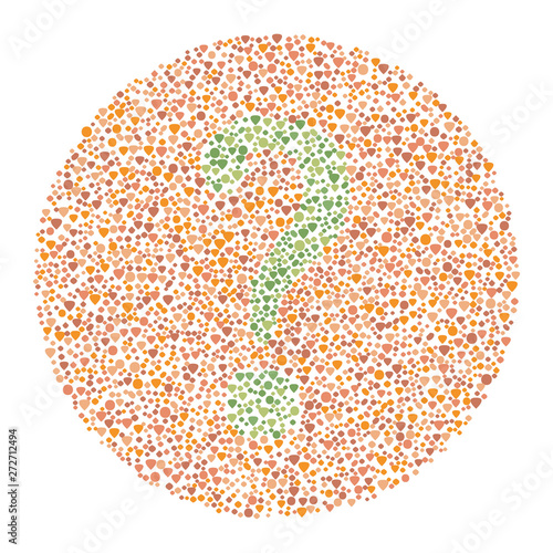 Daltonism Ishihara Test Red and Green Question Mark