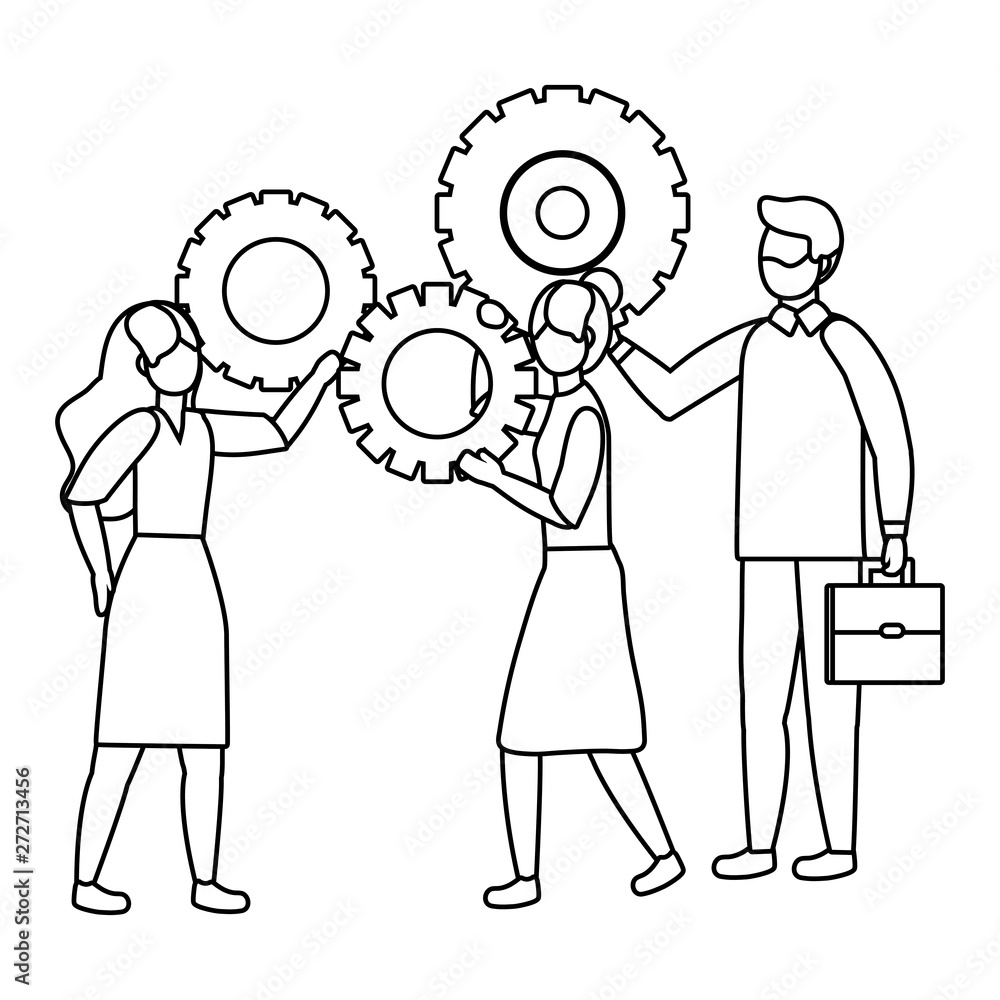 Businessman and businesswoman avatar design vector illustration Businessman and businesswoman avatar design vector illustration