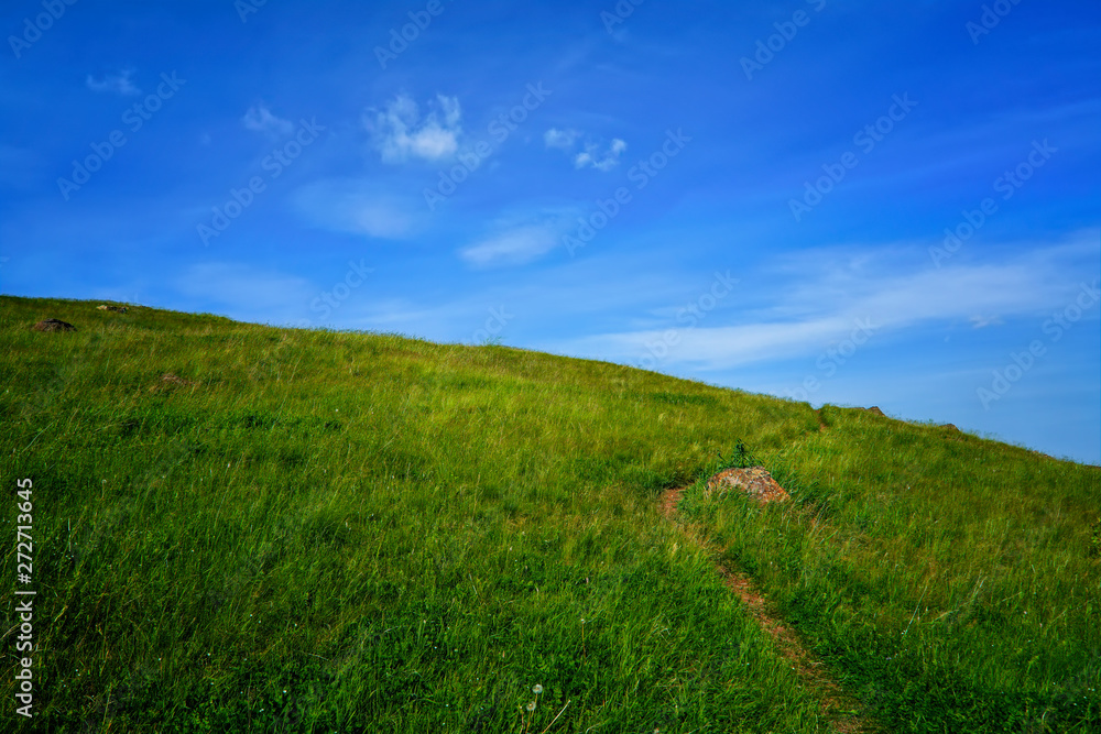 Summer landscape on the mountain against the sky. Summer landscape on the mountain against the sky.