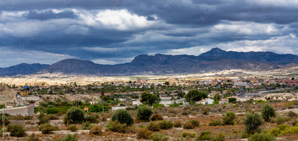 Landscape view of Abanilla near Murcia in Spain