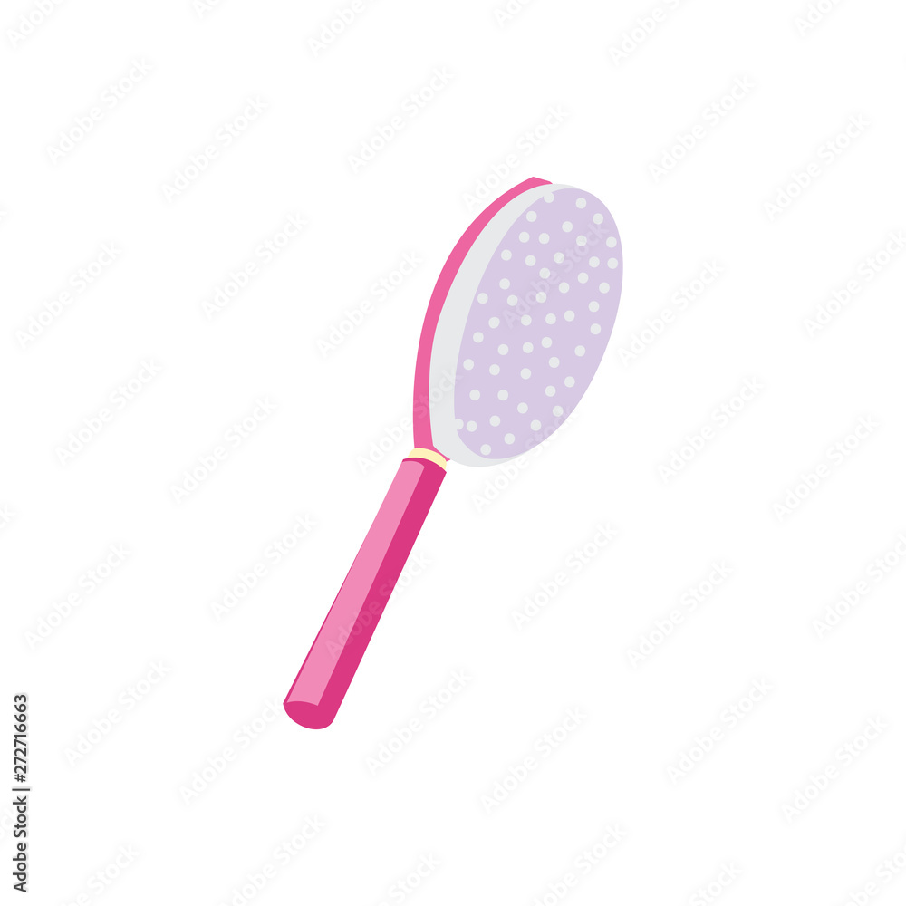 hair brush female accessory icon