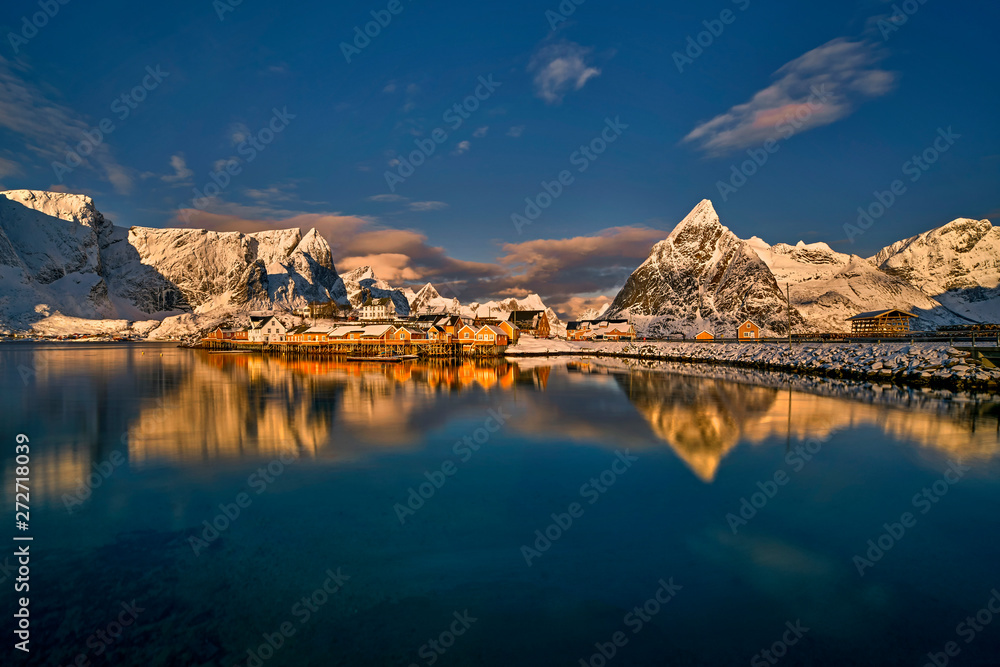 Beautiful Norway, the Lofoten islands, the village of Sakrisoy