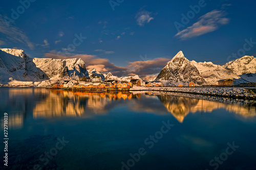 Beautiful Norway, the Lofoten islands, the village of Sakrisoy