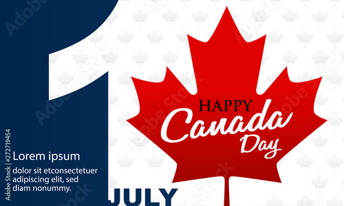 Flyer Canada Day. Copy space. Vector illustration